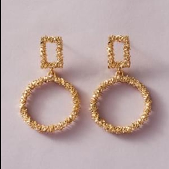 Square & Round Drop Earrings - Picture 1 of 2